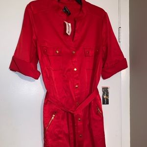 Snap button down dress